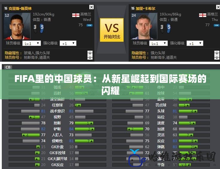 FIFA里的中國球員：從新星崛起到國際賽場的閃耀
