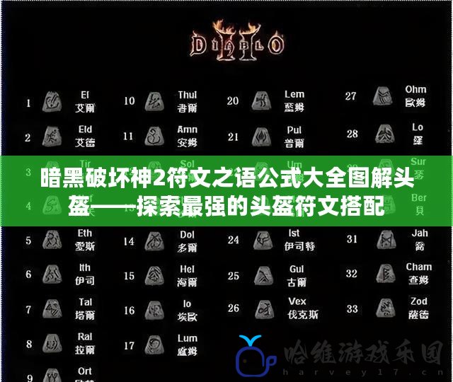 暗黑破壞神2符文之語(yǔ)公式大全圖解頭盔——探索最強(qiáng)的頭盔符文搭配