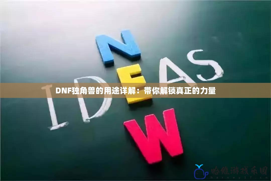 DNF獨角獸的用途詳解：帶你解鎖真正的力量