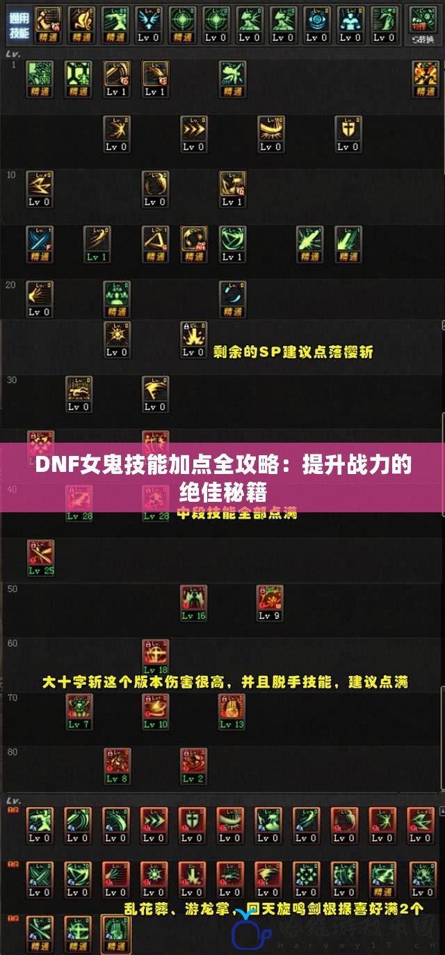 DNF女鬼技能加點全攻略：提升戰力的絕佳秘籍