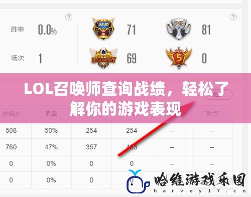 LOL召喚師查詢戰(zhàn)績，輕松了解你的游戲表現(xiàn)