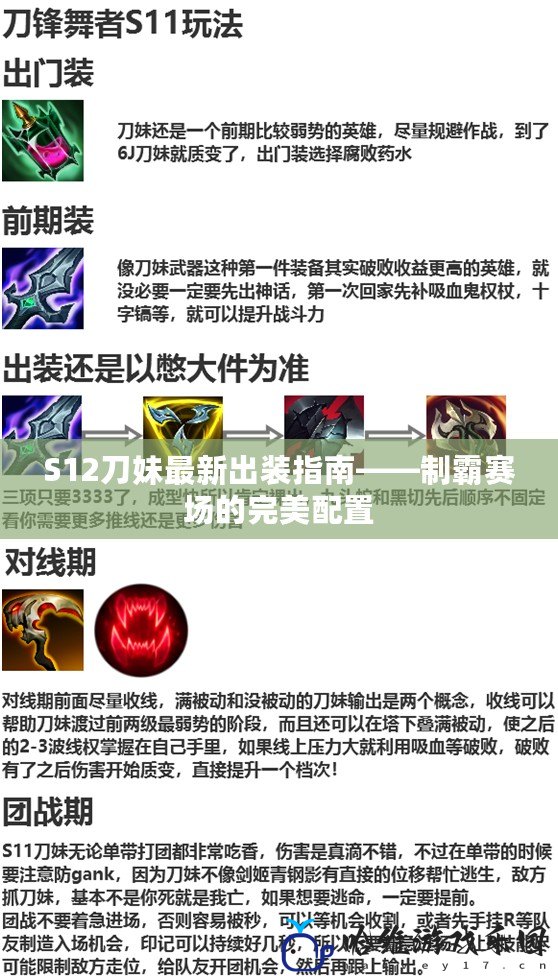 S12刀妹最新出裝指南——制霸賽場的完美配置