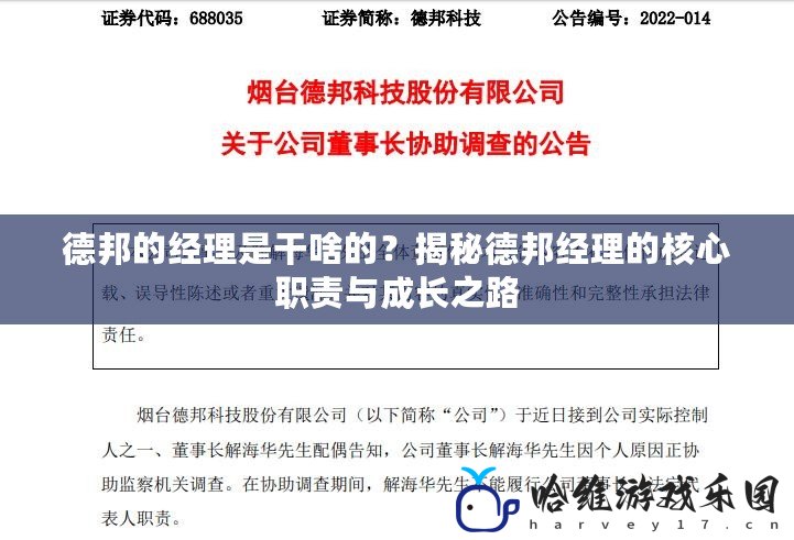 德邦的經理是干啥的？揭秘德邦經理的核心職責與成長之路