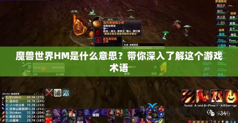 魔獸世界HM是什么意思？帶你深入了解這個游戲術語