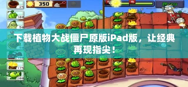 下載植物大戰(zhàn)僵尸原版iPad版，讓經(jīng)典再現(xiàn)指尖！