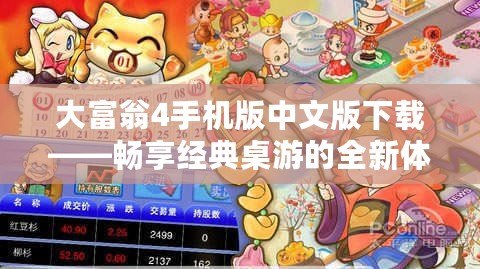 大富翁4手機版中文版下載——暢享經典桌游的全新體驗