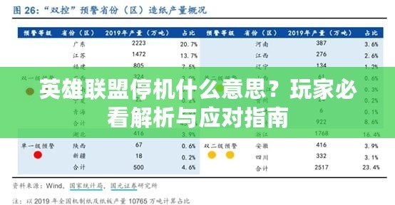 英雄聯盟停機什么意思？玩家必看解析與應對指南