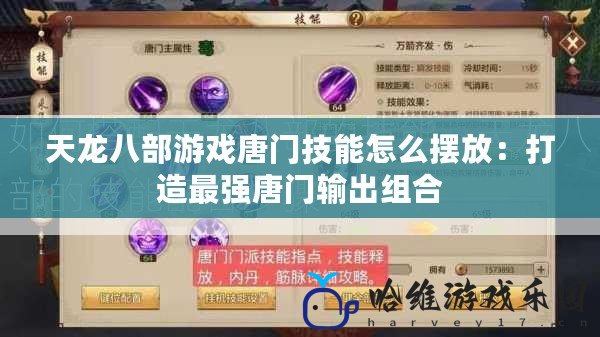 天龍八部游戲唐門技能怎么擺放：打造最強唐門輸出組合