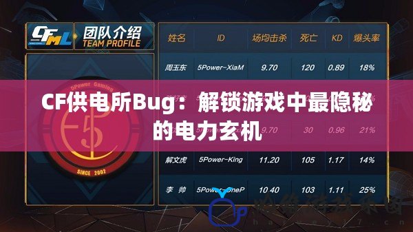 CF供電所Bug：解鎖游戲中最隱秘的電力玄機