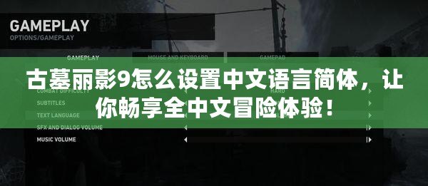 古墓麗影9怎么設(shè)置中文語(yǔ)言簡(jiǎn)體，讓你暢享全中文冒險(xiǎn)體驗(yàn)！