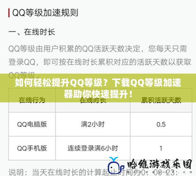 如何輕松提升QQ等級？下載QQ等級加速器助你快速提升！