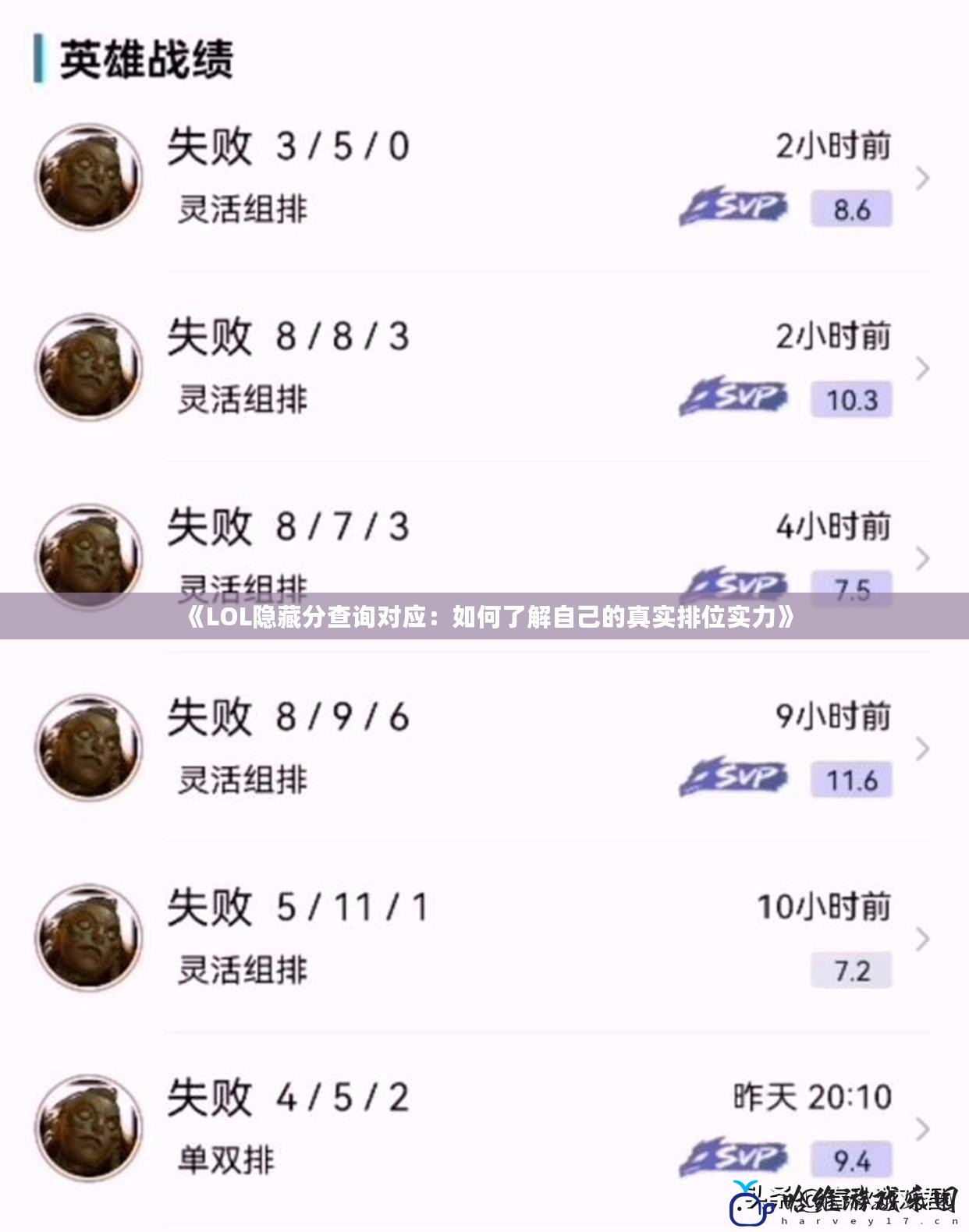 《LOL隱藏分查詢對應：如何了解自己的真實排位實力》