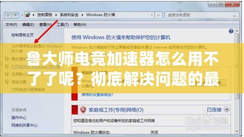 魯大師電競加速器怎么用不了了呢？徹底解決問題的最佳方法