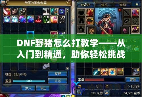 DNF野豬怎么打教學(xué)——從入門到精通，助你輕松挑戰(zhàn)！