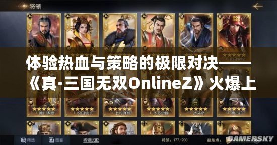 體驗熱血與策略的極限對決——《真·三國無雙OnlineZ》火爆上線！